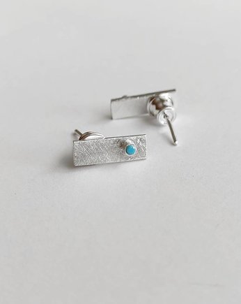 Kolczyki srebrne PROSTOKĄT, Katarzyna Kaminska ART