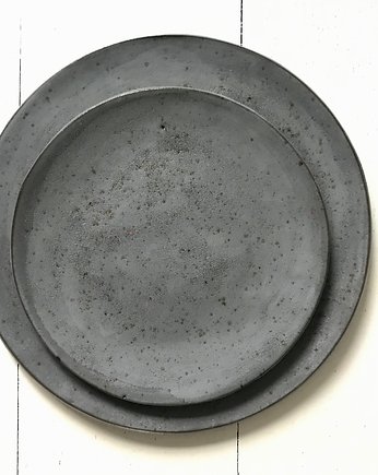 komplet talerzy ceramicznych ciemny szary, studio m.
