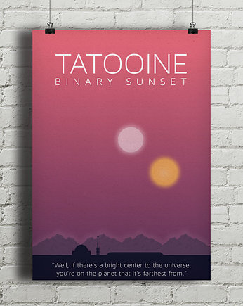 Plakat Star Wars - Tatooine - Gwiezdne Wojny, minimalmill