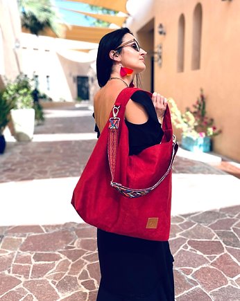 Duża torba worek "Mili Chic Mc7" - czerwona, Militu