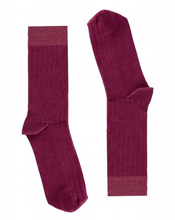 Skarpetki klasyczne bordowe w prążki 36-41, FAVES. Socks&Friends
