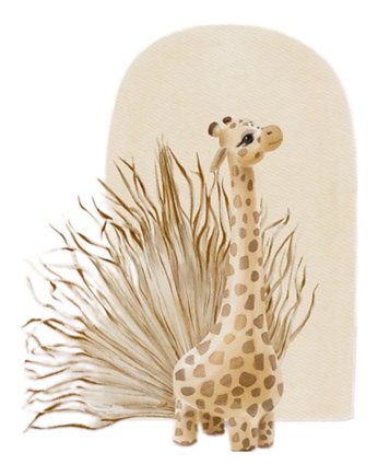 Naklejka ścienna Boho Giraffe 150, OKAZJE - Prezent na Baby shower