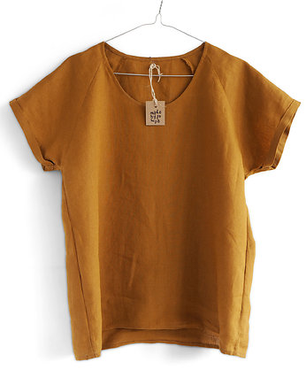 lniana koszulka/t-shirt "Luna", madebyjokpa