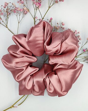 Scrunchie satyna dirty pink, Kate HomeMade