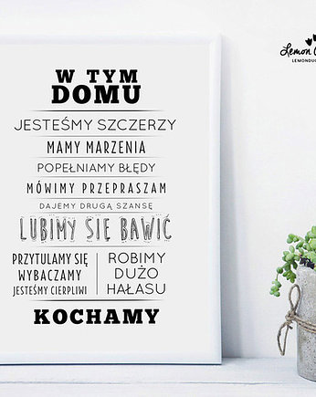 Plakat - W tym domu, lemonducky