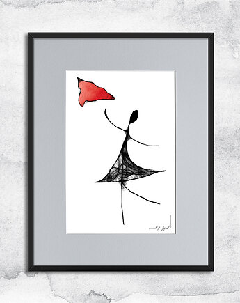 Czarno-biała grafika z ramą - nr 98, Maja Gajewska