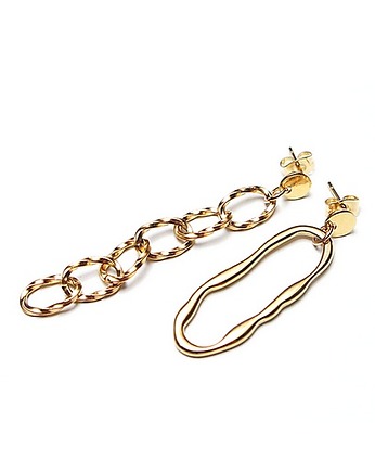 Kolczyki pozłacane Alloys Collection /Odd/ - Chain vol. 2, KiKa pracownia