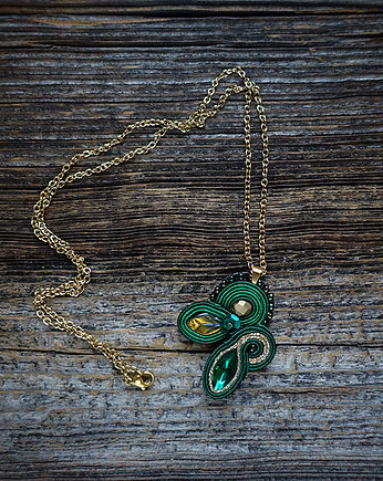 Isobelle- mały wisiorek  soutache, Mró Soutache