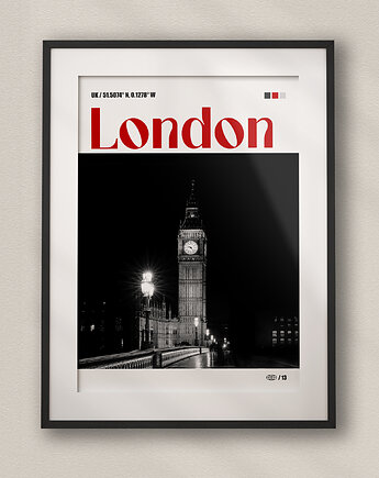Minimalistyczny plakat Londyn UK - Do salonu, sypialni, biura, DAPIDOKA