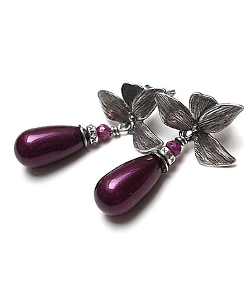 Kolczyki srebrne Orchid vol. 13 /pearls/, Katia i krokodyl