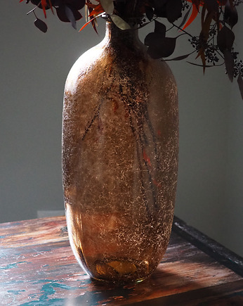 Wazon szklany no. 2- duży, amber z strukturą, 45 cm, Lillys Stories