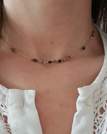Regulowany naszyjnik z turmalinem, LEI handmade 