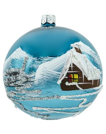 Bombka okrągła Zimowa Kraina: błękitna, Syn Bombkarza