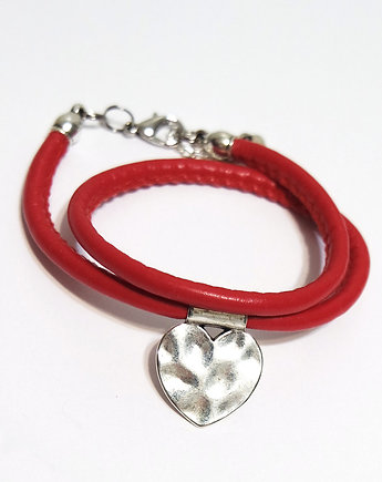 Bransoletka - Serce - czerwona, yenoo