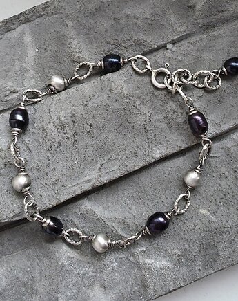 Dark pearls - bransoletka, RayOfArt