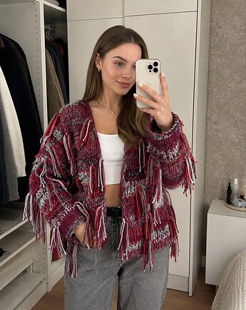 Kardigan wielokolorowy, OKSI_KNIT