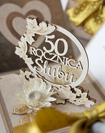 50 rocznica ślubu, złote gody, exploding box, Papiernik