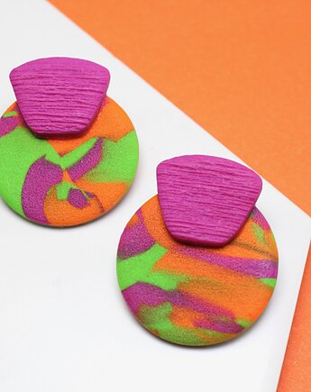 FANCY kolczyki koła tricolor, Mintique