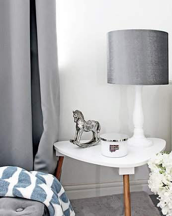 Lampa nocna szara velvet, Roomee Decor