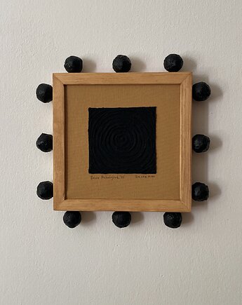 Obraz strukturalny Krąg w dekoracyjnej ramie, Zuzia Mikołajczuk Zuz van Miko