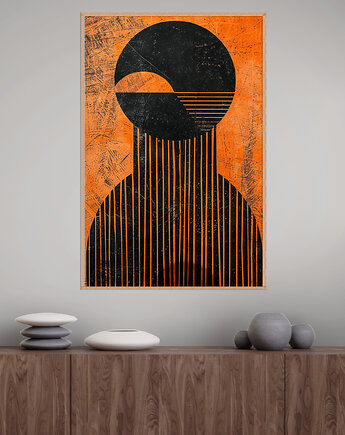Geometria natury - Plakat, druk - Minimalizm, Boho, Loft #84, Black Sapphire Art
