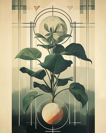 Plakat pt. Geometria roślin IV, Manon