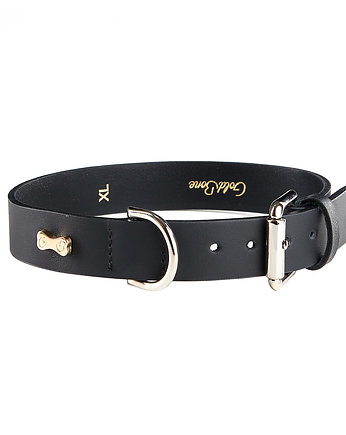 Obroża Classy Black (szerokość 2,5 cm), Goldbone