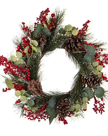 Wianek świąteczny zimowy z jagodami Ø 55 x 15 cm, MIA home