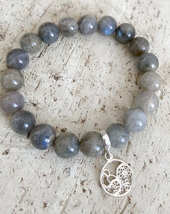 Bransoletka labradoryt zawieszka- srebro 925, Coccola JEWELLERY