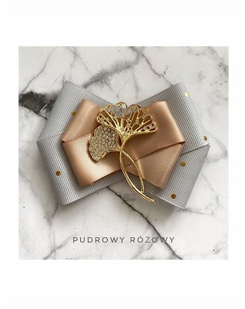 Brosza GINKO Nowość Glamour, Pudrowy Różowy