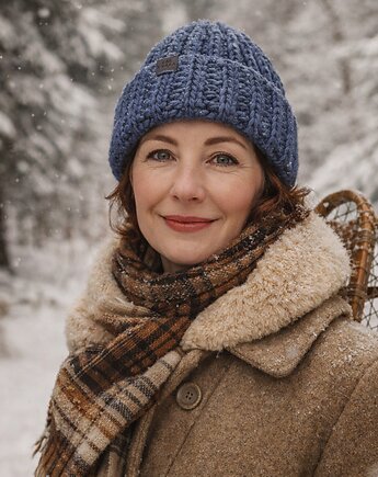 Czapka wełniana niebieska, Las i Łąka