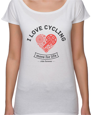 Koszulka damska oversize. I love cycling, studioixi