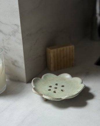 Ceramiczna Mydelniczka Kwiat Syrenia Zieleń, Maison Fragile