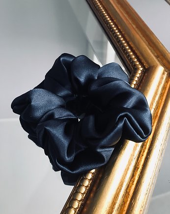 Silk scrunchie - blue satin, Aurora store