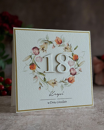 Personalizowana kartka na 18 urodziny, BH 65, Anna Art and Crafts