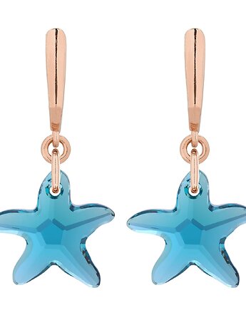 Kolczyki z różowego złota z rozgwiazdami SWAROVSKI CRYSTAL, SOTHO