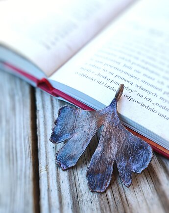 Ginkgo biloba miedziany wisior handmade talizman długowieczności