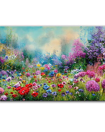 Obraz na płótnie - 100x70 cm  Letnia łąka (1-0669), raspberryEM