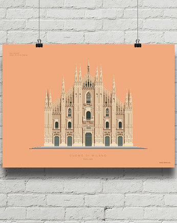Duomo Di Milano - plakat giclee art, minimalmill