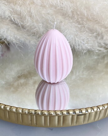 Świeca ekologiczna sojowa dekoracyjna jajko wielkanocne kolor wosku jasny róż, Coccola JEWELLERY