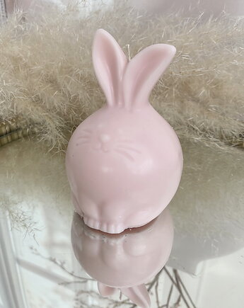 Świeca ekologiczna sojowa dekoracyjna zając/ królik jasny róż, Coccola JEWELLERY
