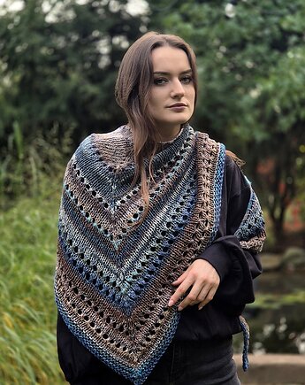 Górski potok 2 / chusta z Noro, agat handmade