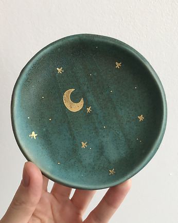 Ceramiczny talerzyk  ze złotym księżycem, ELEMTHEBRAND