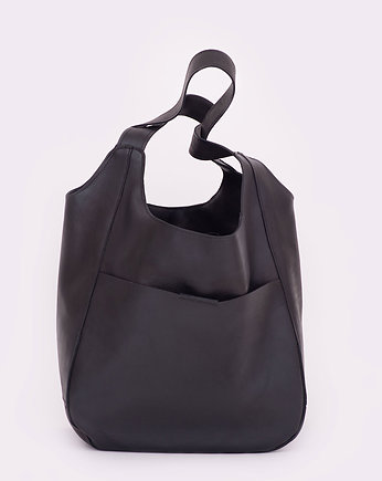 Hobo Czarna minimalistyczna miękka skórzana torba, Łagoda