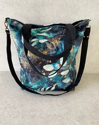 Torba na ramię XXL - print szuwary, PRACOWNIA 166