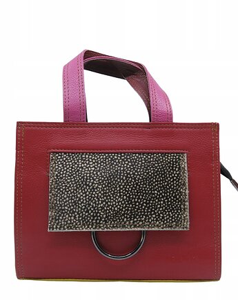 Torebka damska do ręki, skóra naturalna, regulowany pasek eko OLIVKA, Olivka Warsaw