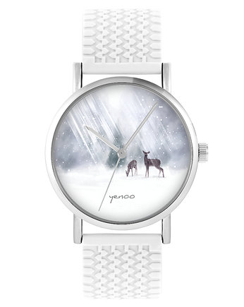 Zegarek - Sarenki - silikonowy, biały, yenoo
