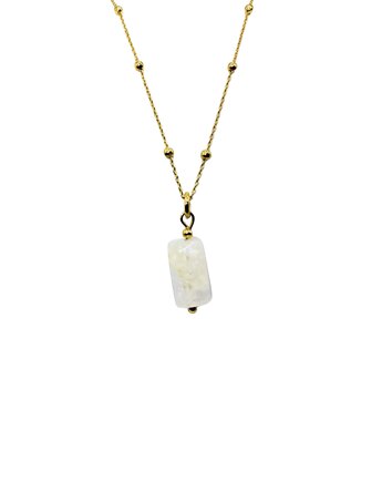 Naszyjnik łagodzący stres z kryształem górskim złoty, Złotnia