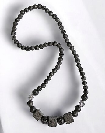 WYSYŁKA 24h : UNIKAT: naszyjnik MĘSKI :: BUDDA :: lawa, kaktusia