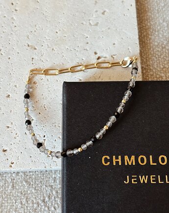 Bransoletka Kwarc Dymny i Onyks, Chmolowska Jewellery